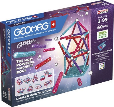 Geomag Byggesett 60 Deler, Glitter