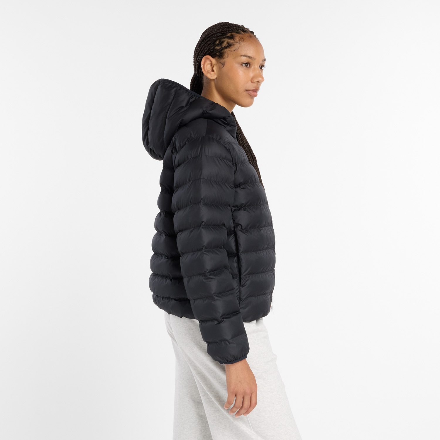 New Balance Winterjacke »Puffer Jacket BLACK« mit Kapuze