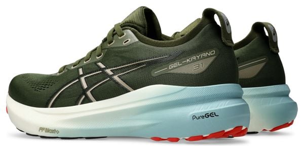 Chaussures Running Asics Gel-Kayano 31 Khaki/Noir/Rouge Homme