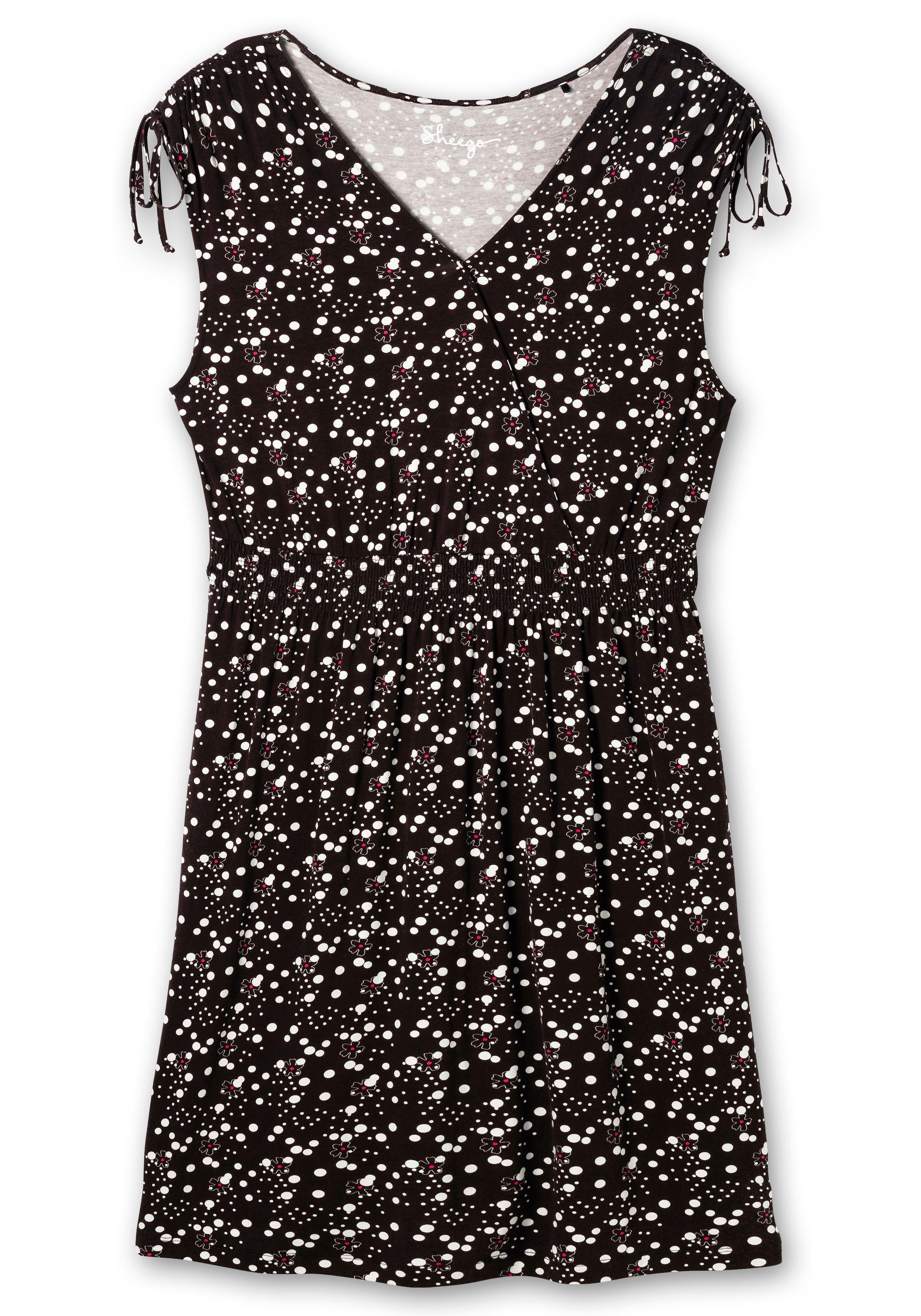 Kurzes Jerseykleid in Wickeloptik, mit Alloverprint