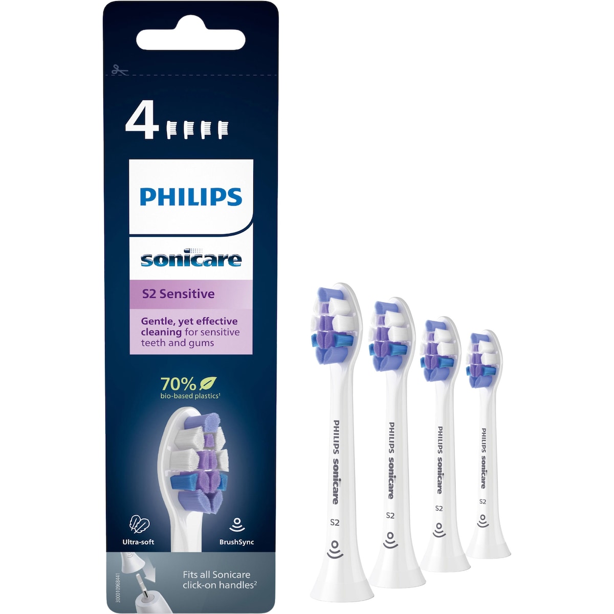 Philips Sonicare Sensitive børstehode HX6054/10 (hvit)