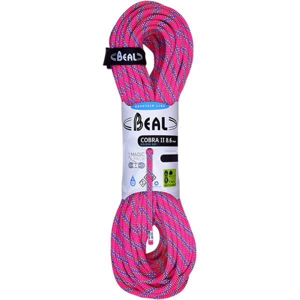 Corde alpinisme BEAL COBRA II 8.6MM GD x 60M FUSCHIA