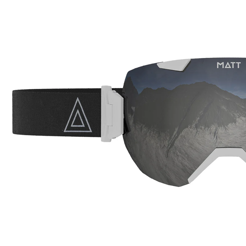 Matt synchro skibril - white/black