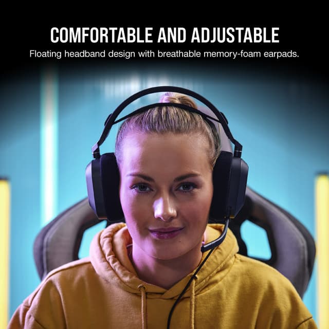 Corsair HS80 RGB USB gaming headset (sort)