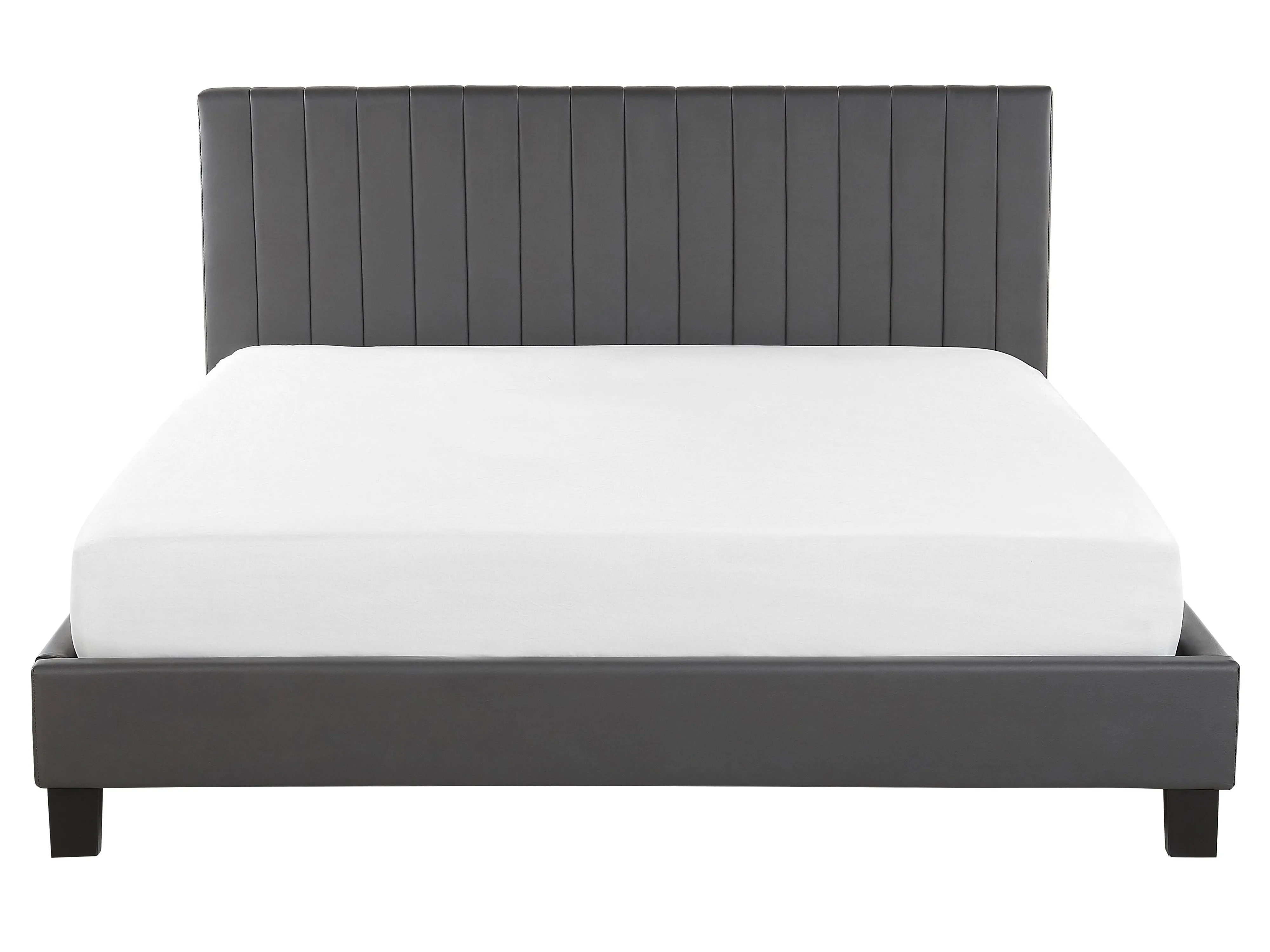 Bed Kunstleer POITIERS 160 x 200 cm Grijs