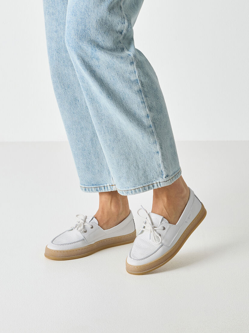 Leren Mocassin - wit