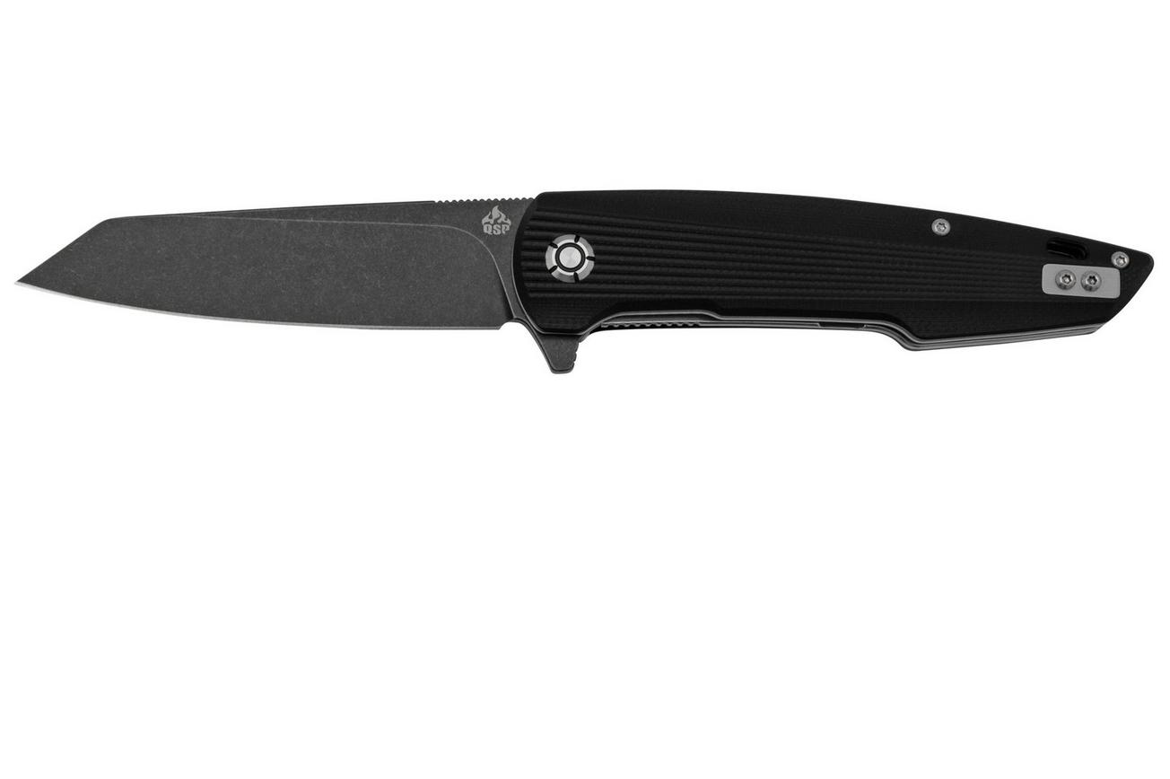 QSP Knife Phoenix QS108-C2, Blackwashed D2, Black G10, zakmes