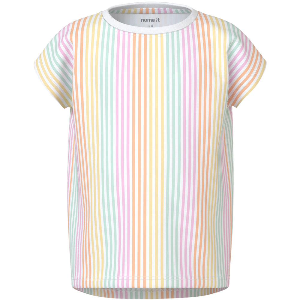 Køb Name It Bright White Cool Stripe Nmfvigga Capsl Top