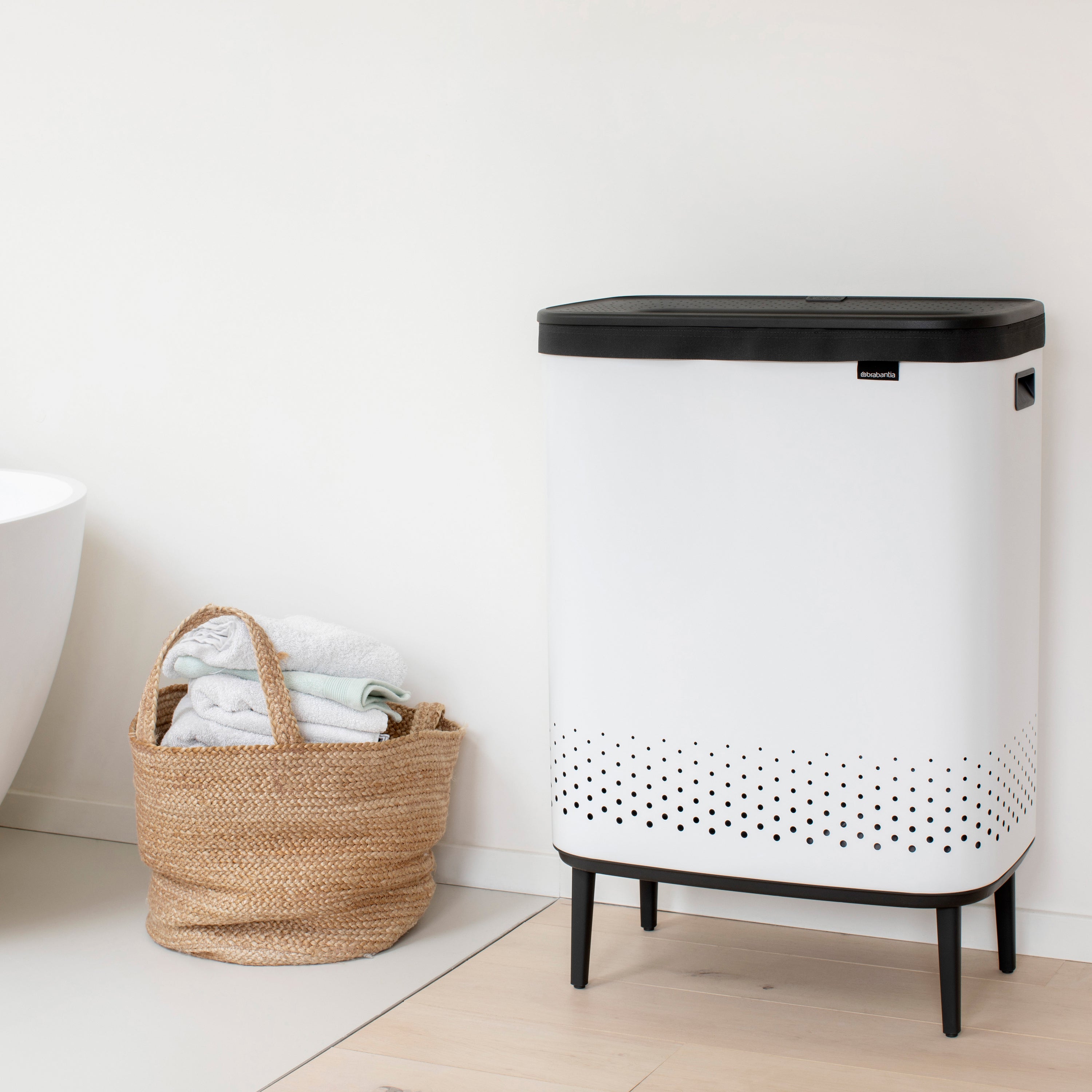 Brabantia Bo Hi Wasbox 2 x 45 L - White