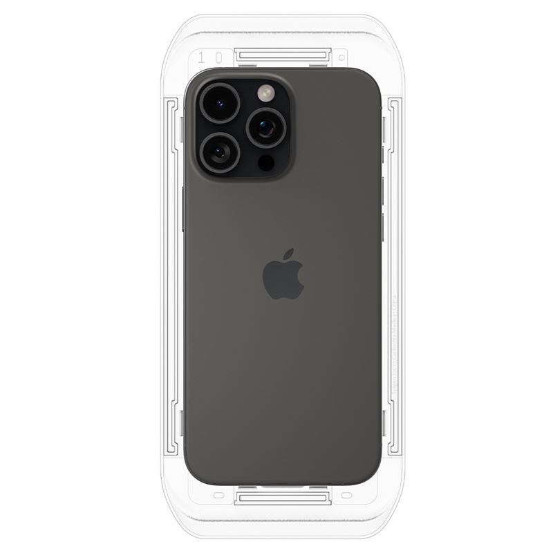 (2er Set) iPhone 16 Pro Max Glas Tr EZ Fit Privacy Panzer Glas Case Friendly   Montagerahmen (AGL07908)