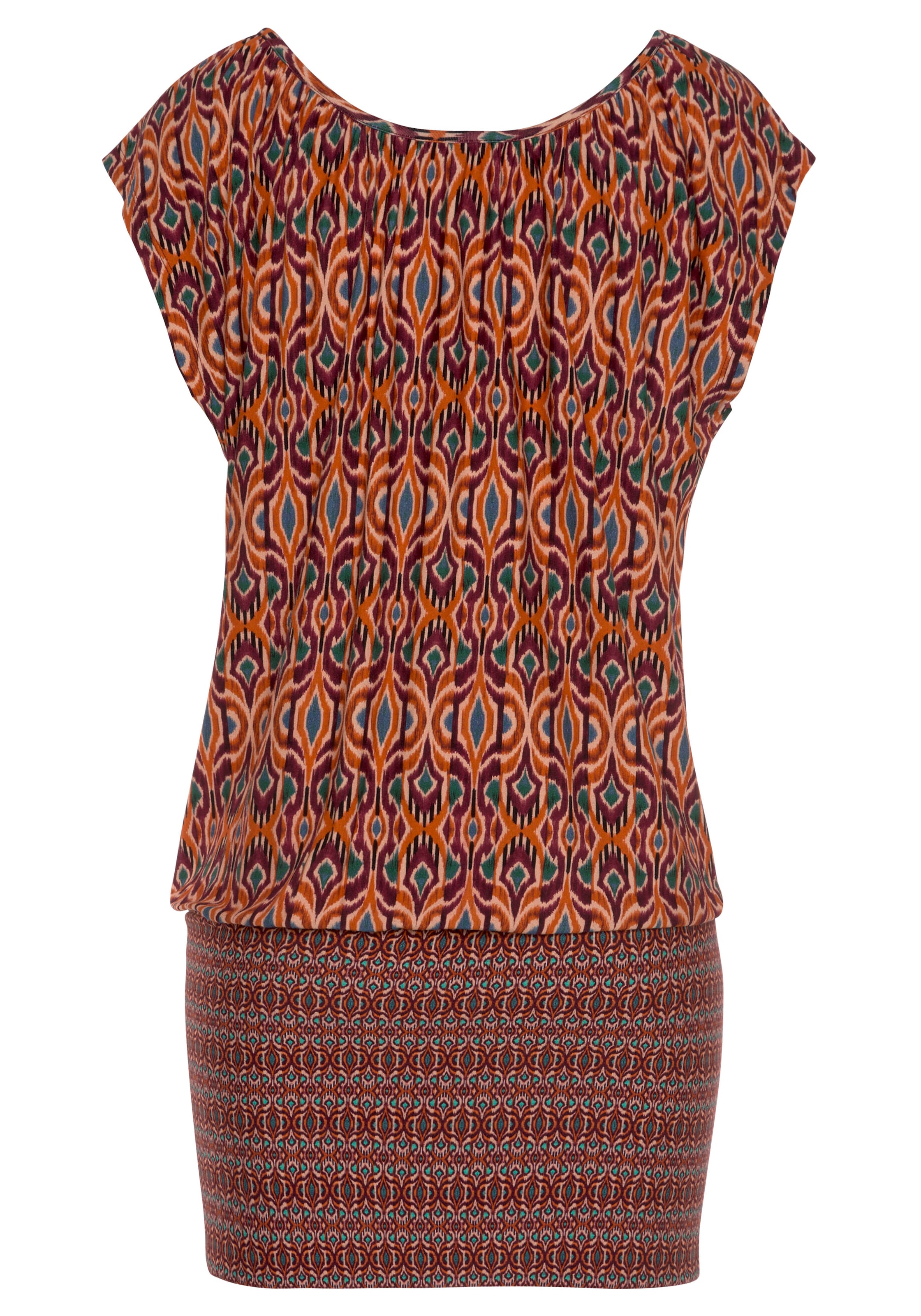 LASCANA Longshirt , mit Ethnoprint, Kurzarmshirt, Shirtkleid
