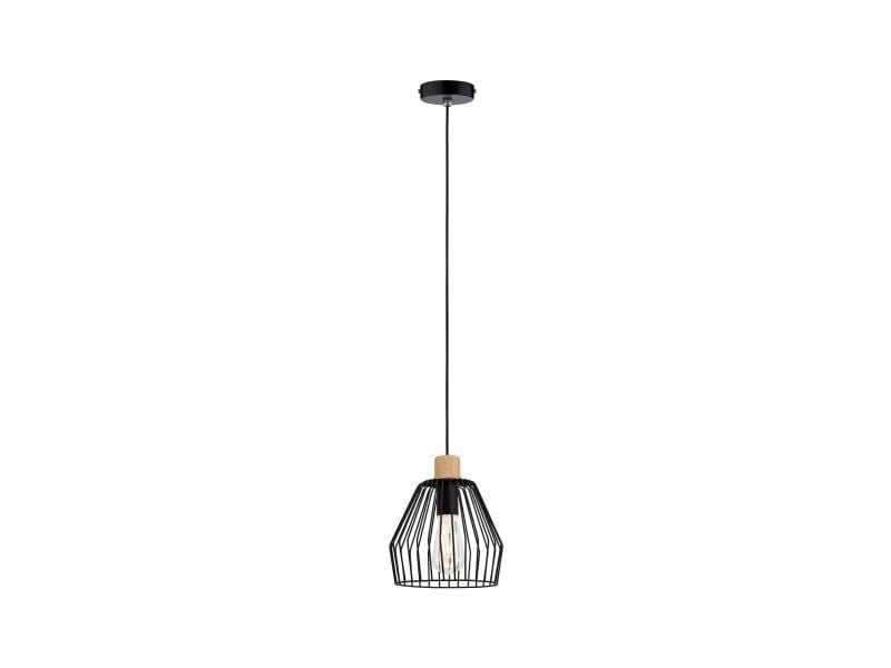 Paulmann Badezimmerleuchte CAMEO, 1x E27 Pendelleuchte aus Metall und Holz mit IP44
