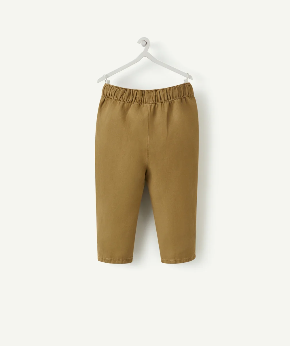 PANTALON FLUIDE BÉBÉ GARÇON KAKI AVEC POCHES