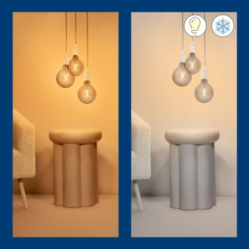 WiZ Connected LED globe E27 50W filament gold koel tot warmwit licht dimbaar