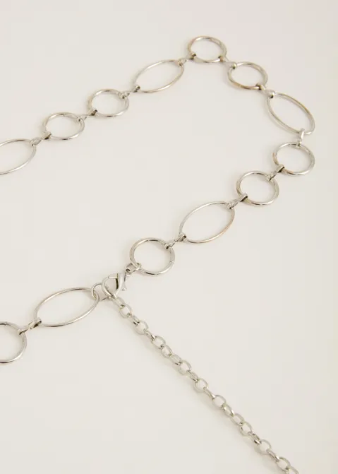 Kettingriem met ringen zilver (ZLVR)