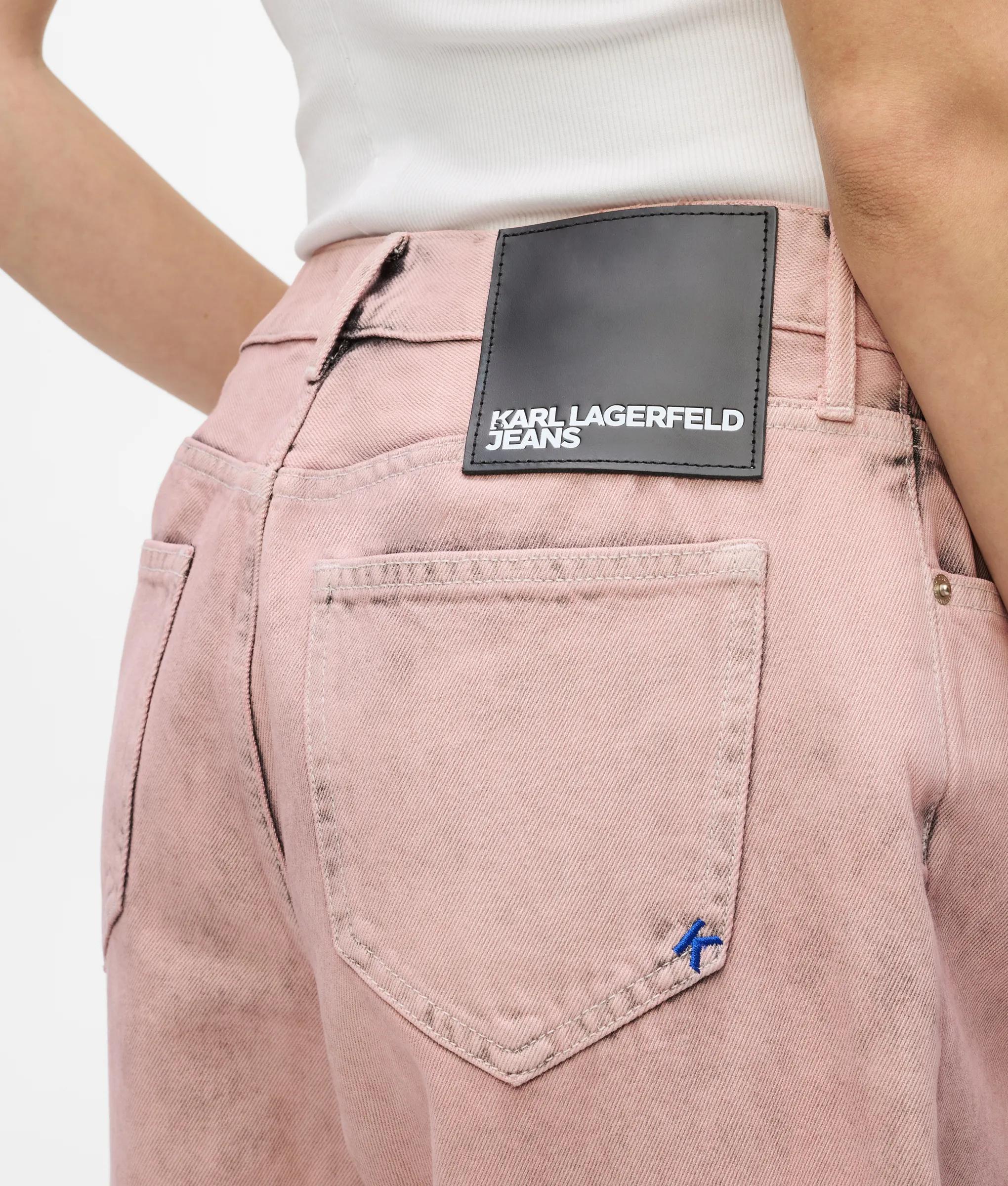 Halfhoge ontspannen jeans met inkt