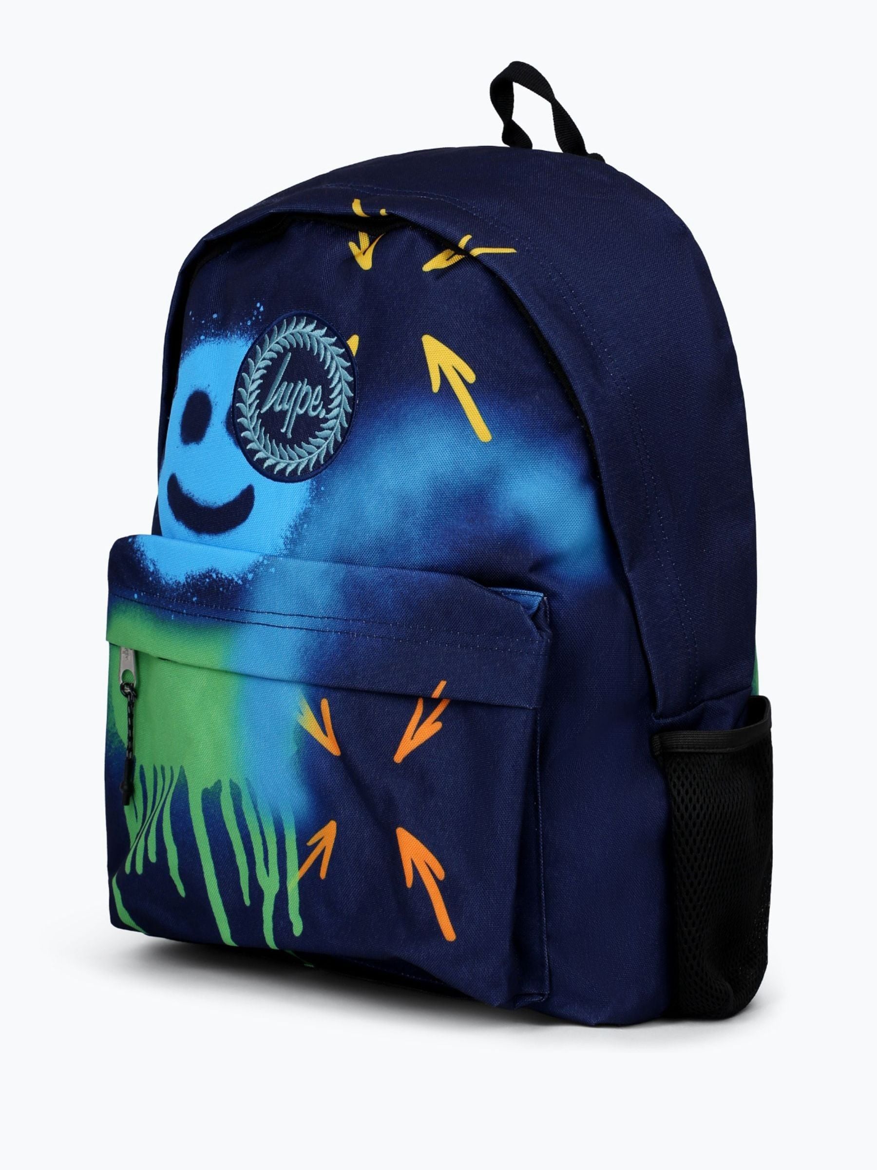 Hype Unisex Navy Spray Smiley Backpack