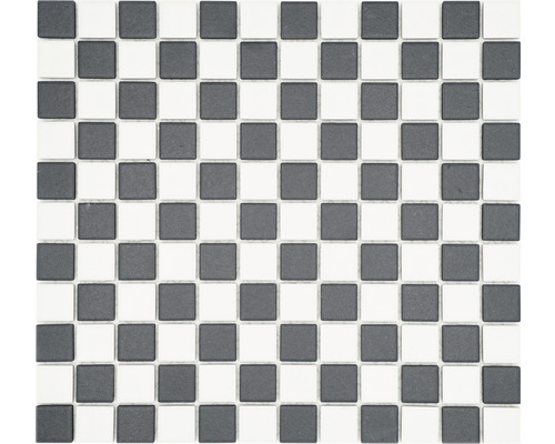 Keramisch mozaïek AT 149 schaakbord 30,2x33 cm zwart wit