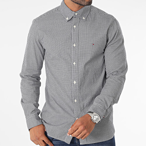 Chemise Manches Longues A Carreaux Soft Flex Gingham 2837 Bleu Marine