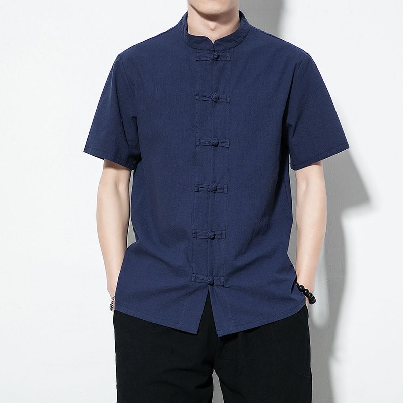 Lefitt - Hanfu-top met korte mouwen