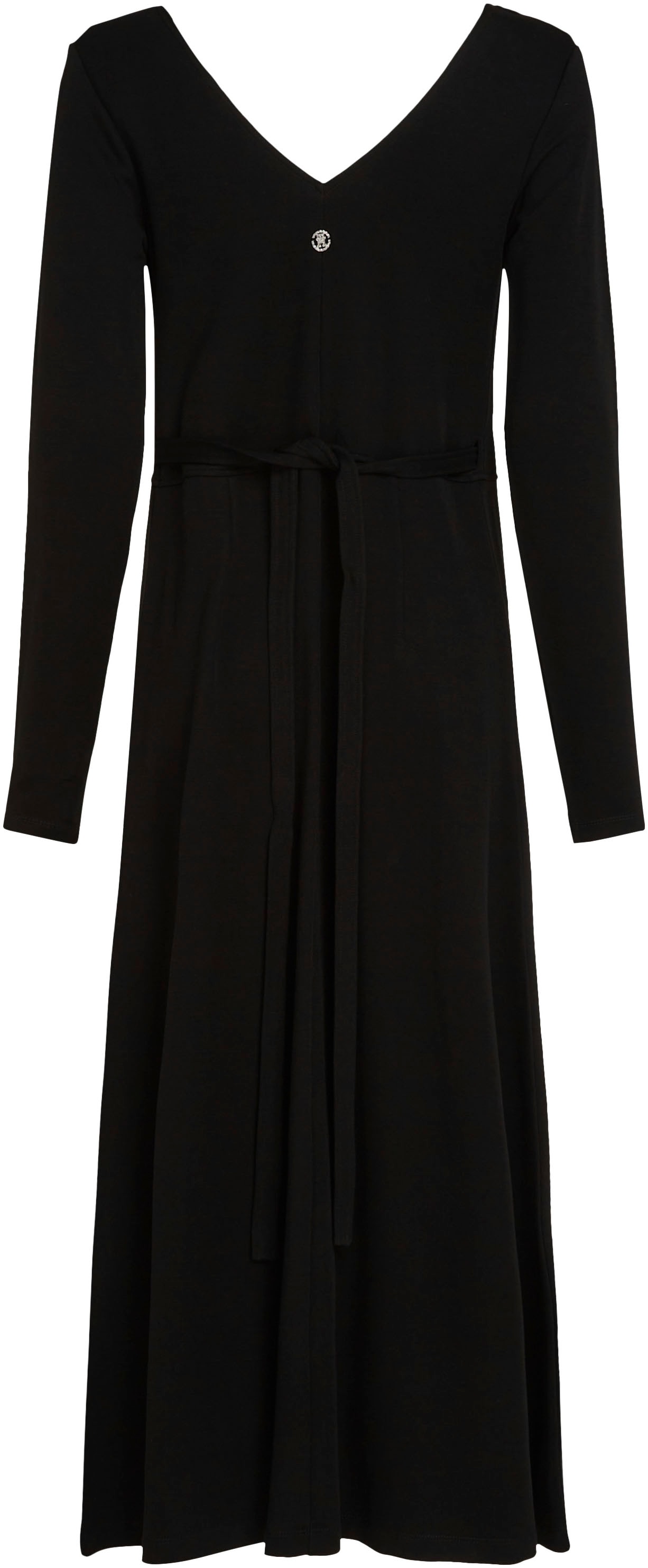 Tommy Hilfiger Wickelkleid »F&F WRAP MIDI DRESS LS« mit Bindeband