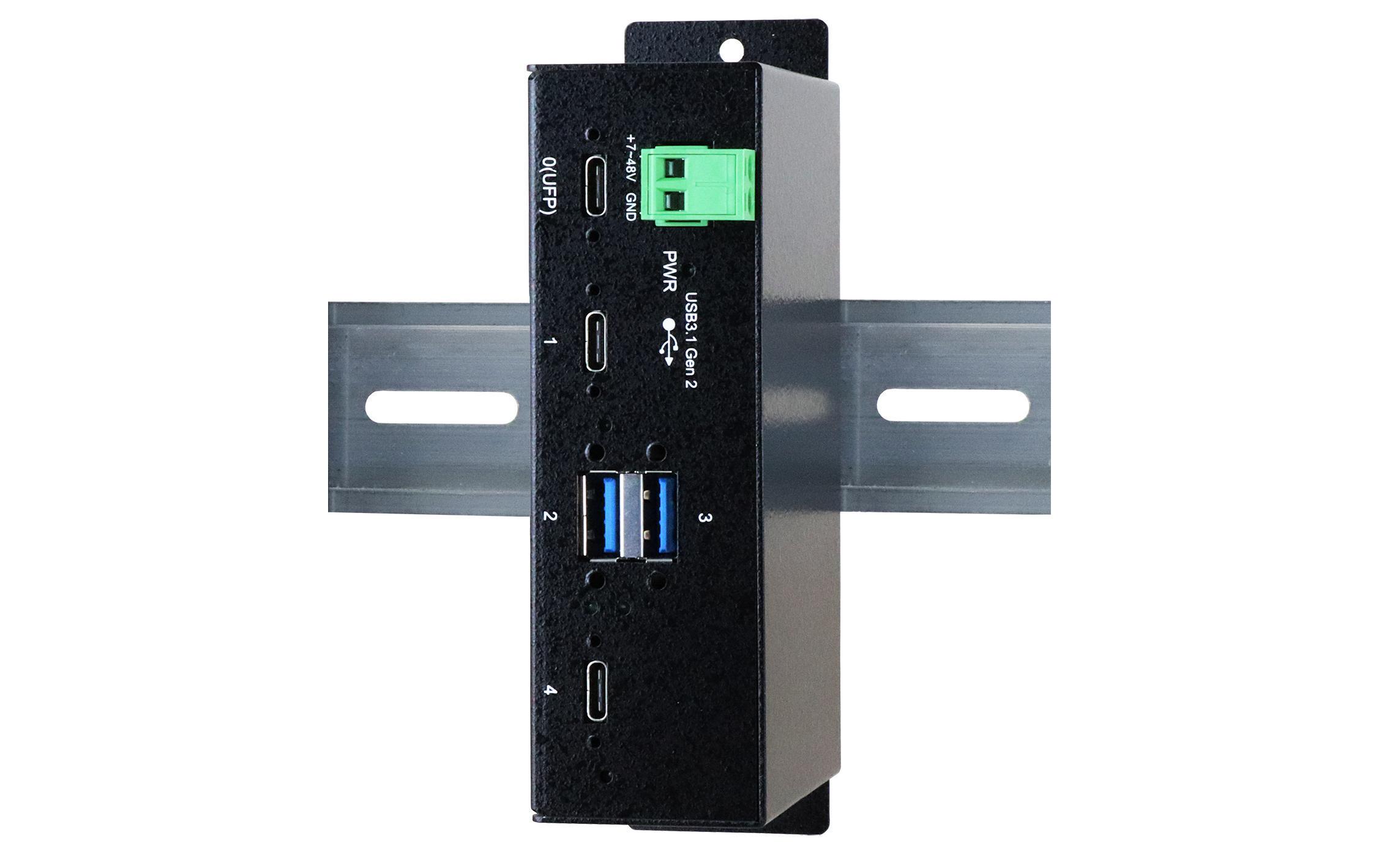 USB-Hub EX-1274HMV<br>Rackmontagefähiger 4-Port-USB-Hub mit Metallgehäuse