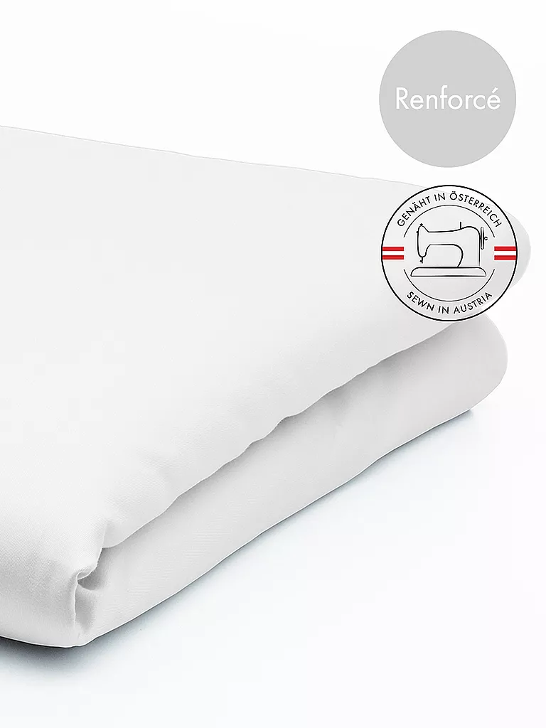 FLEURESSE Renforce Spannleintuch Monika 180x200cm Weiss weiss