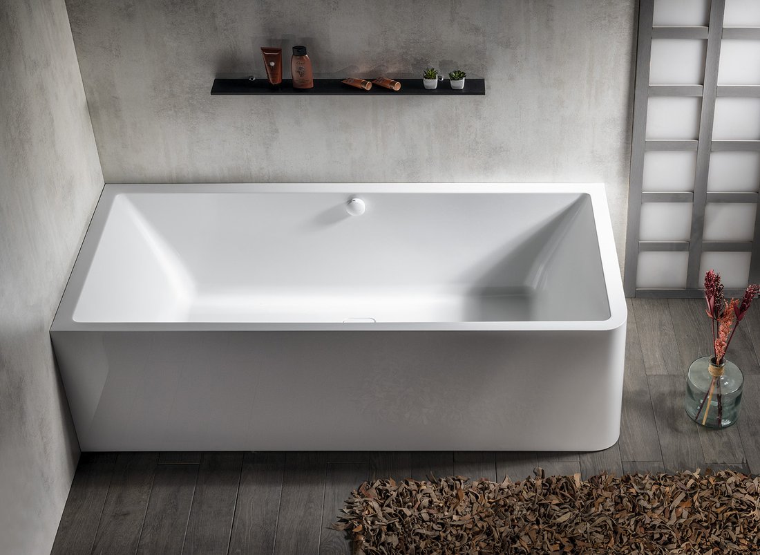 Polysan Marlene Curve ligbad links 165x75x63cm wit