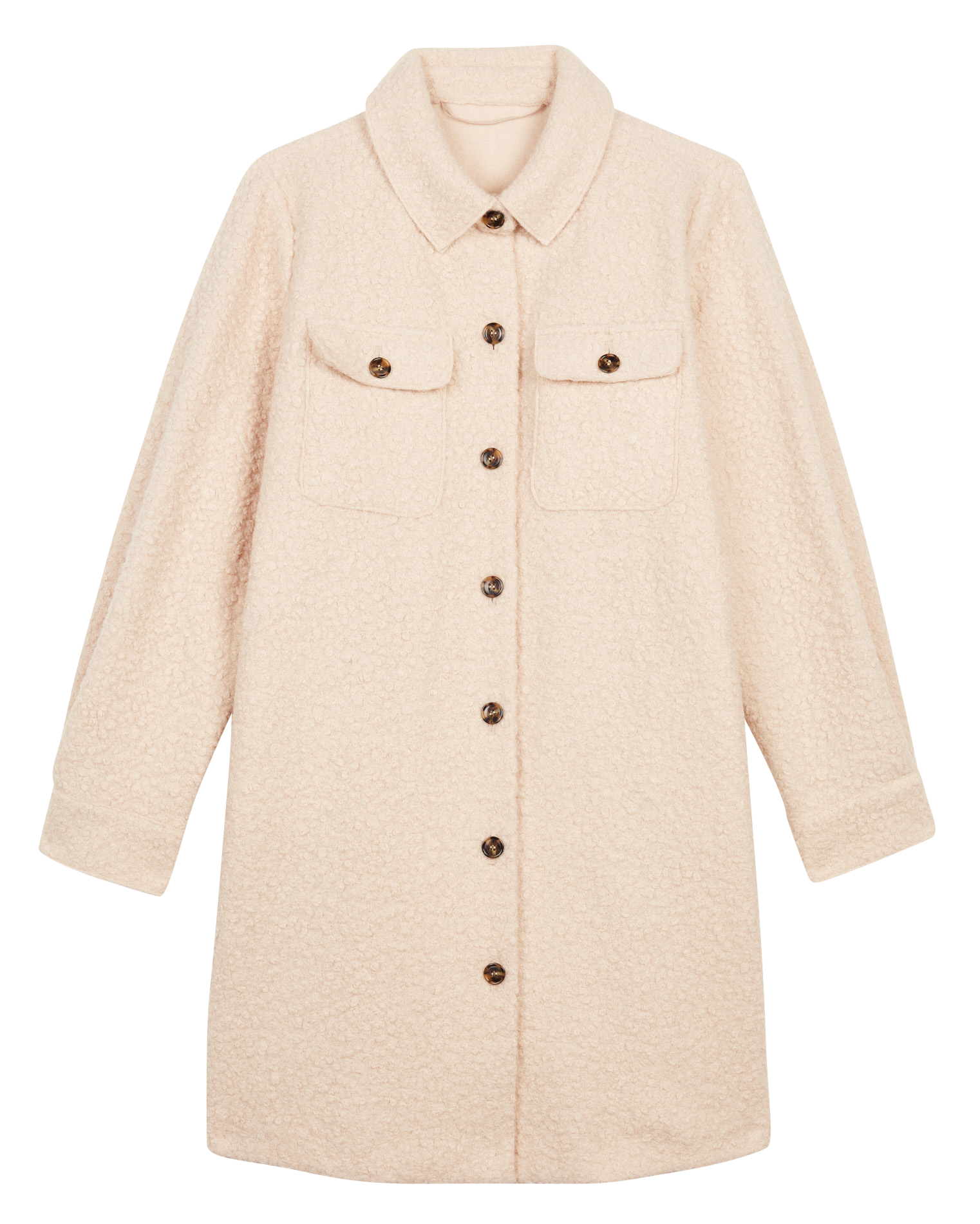 OTTIMO - Manteau col classique molletonné| Beige