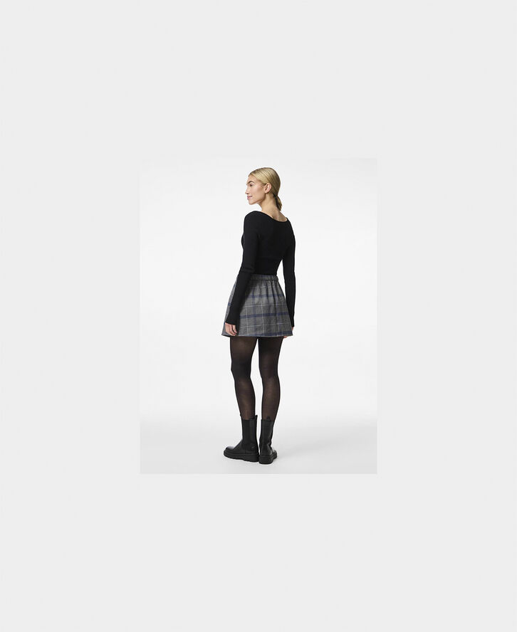 Pieces PCDIANA MW SHORT SKIRT WVN D2D Concrete grey/blue