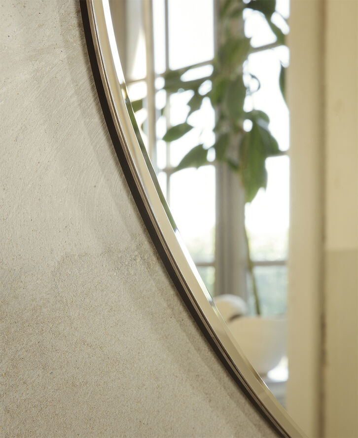 ferm LIVING Pond Mirror - Small - Dark chrome Grå