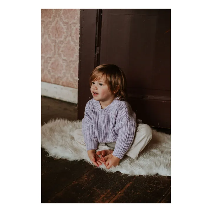 Yuki Pull Chunky Coton Bio | Lilas