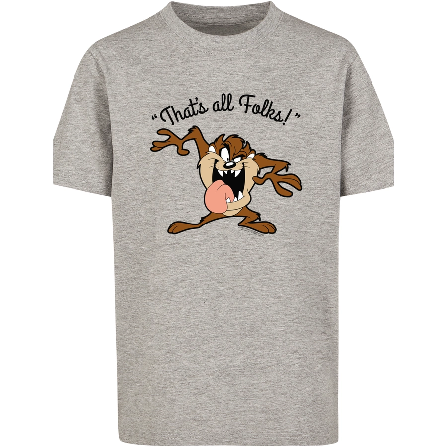 F4NT4STIC T-Shirt Looney Tunes Taz That's All Folks heather grey