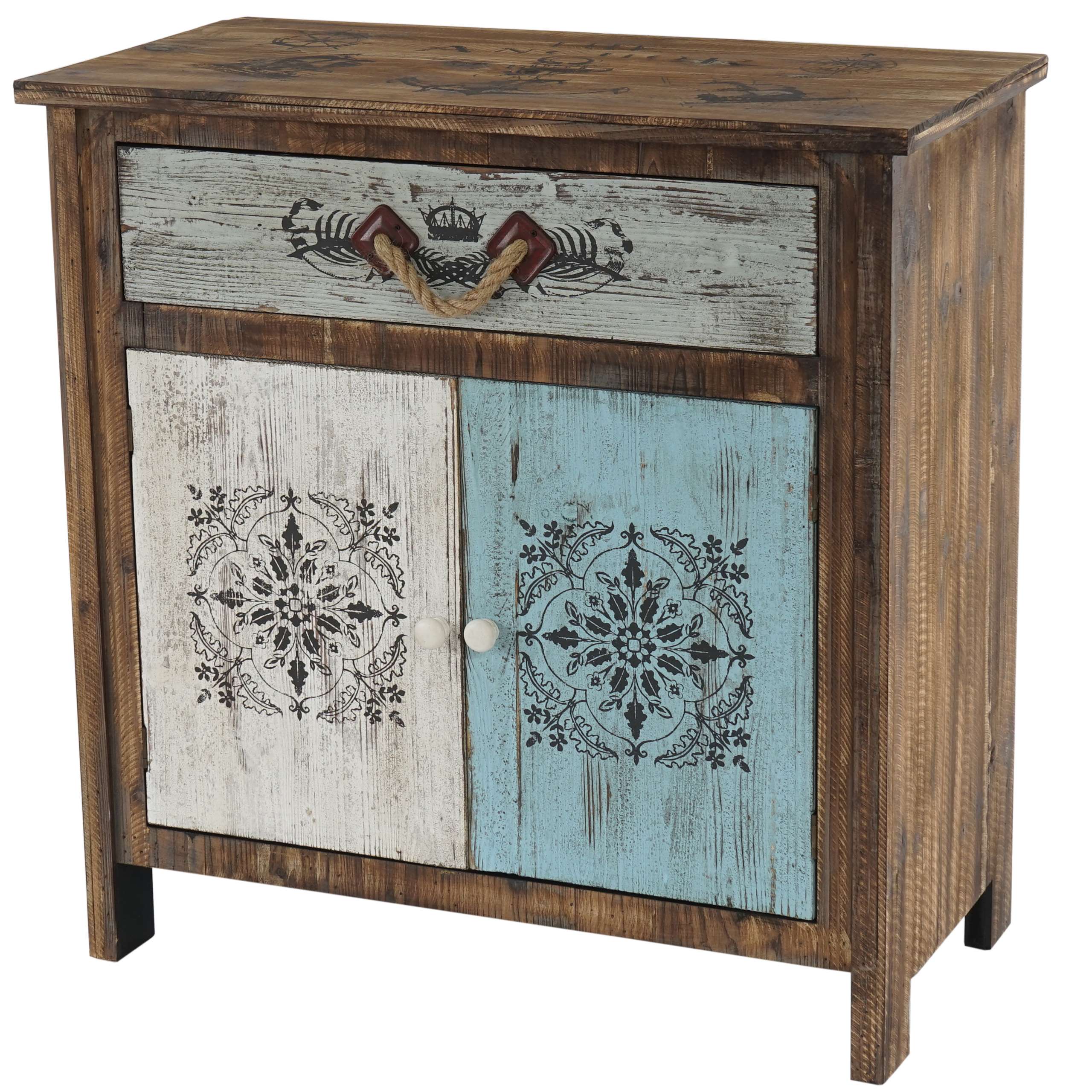 Kommode Vigo Schubladenkommode Schrank Shabby-Look, Vintage, 84x80x40cm