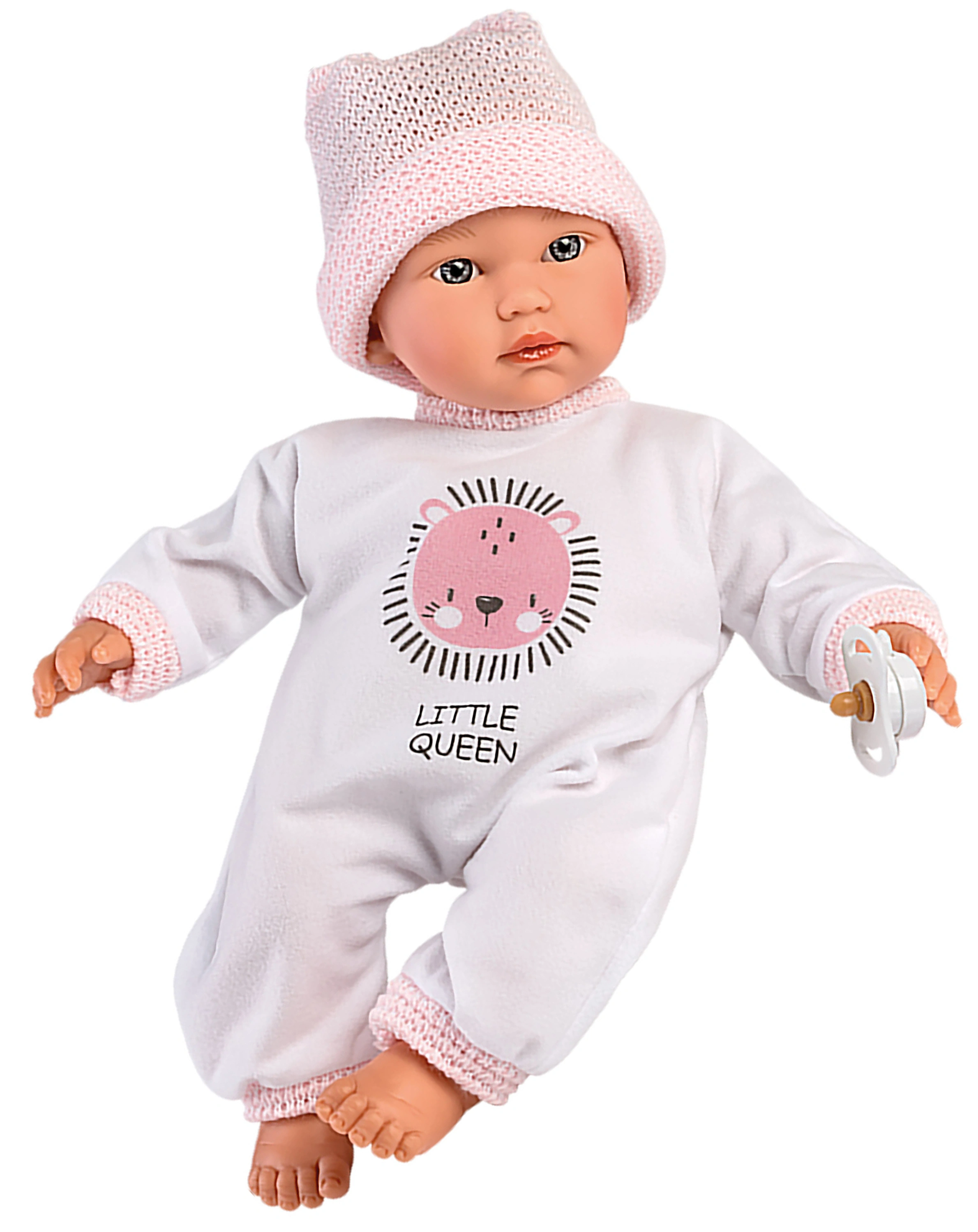 Babypuppe CUQUITA (30cm) in weiß/rosa