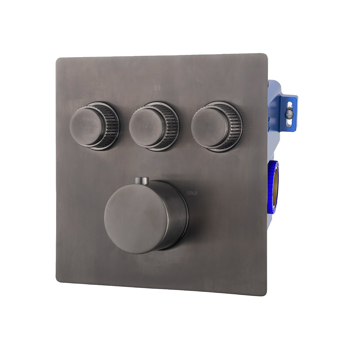 Mueller Click inbouwthermostaat 3-wegs gunmetal