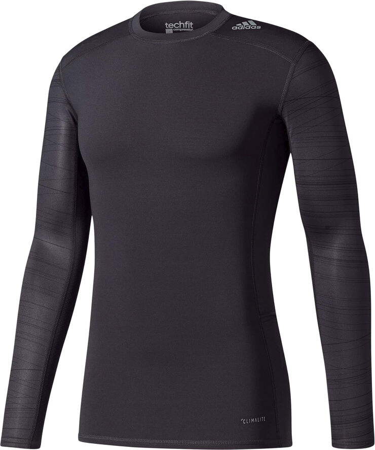 adidas Techfit L/S T-shirt Grå