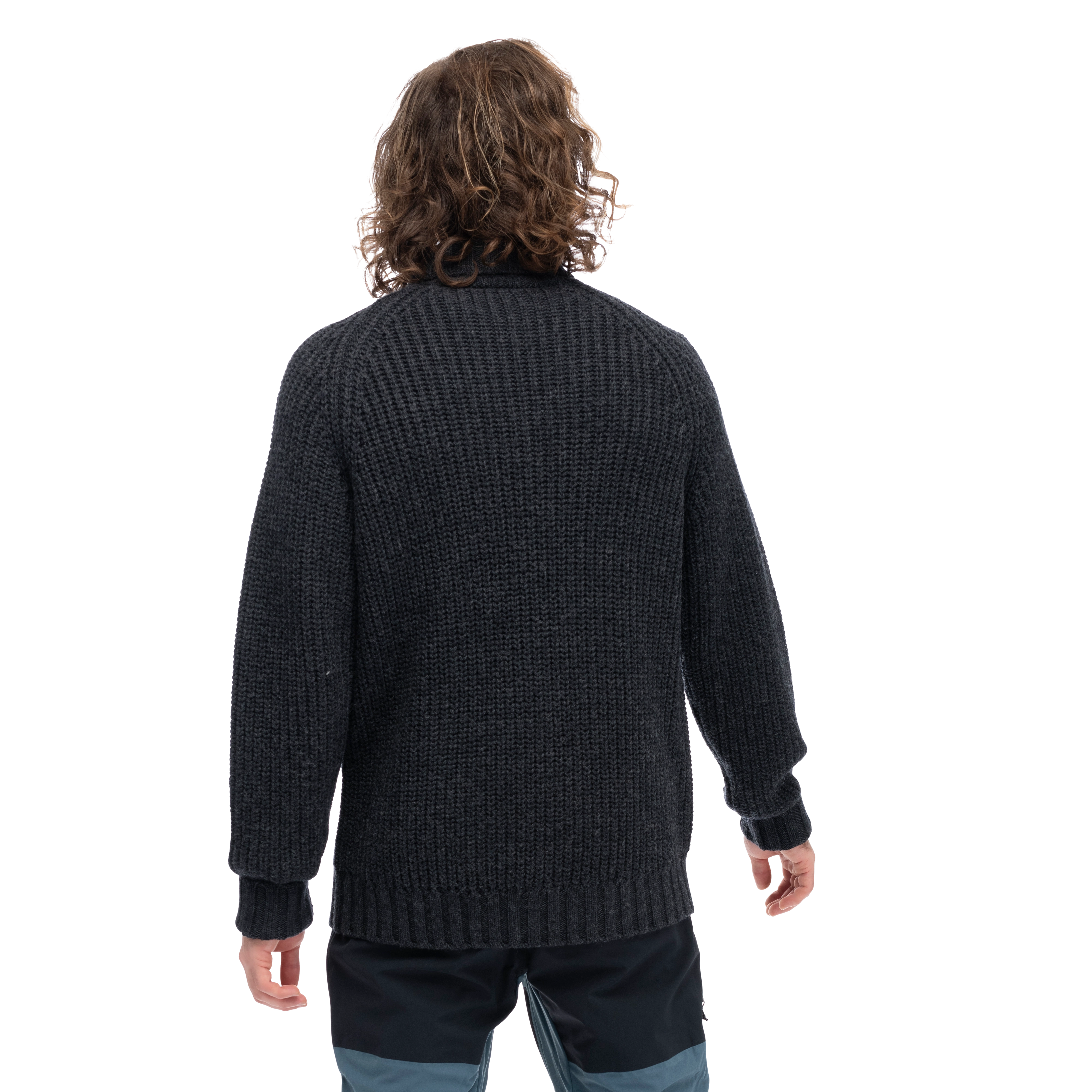 Nordmarka Merino High Neck Jumper Men Dark Shadow Grey
