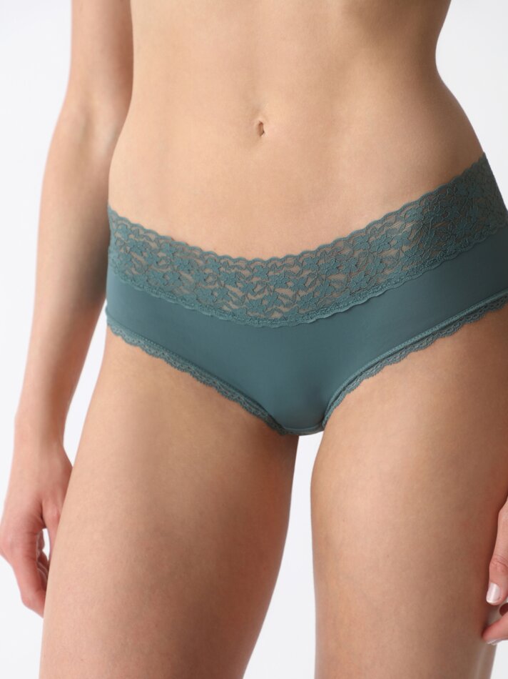 Conjunto com 3 calcinhas hipster combinando - Verde