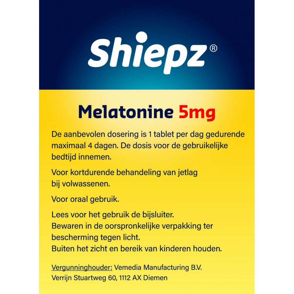 Shiepz Melatonine 5 mg10 tabletten