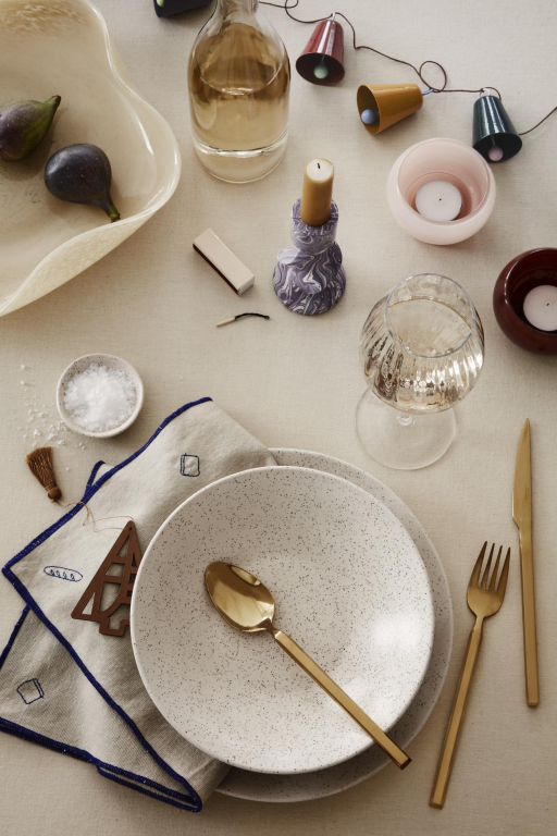 Broste Copenhagen Agathe waxinelichthouder set van 3 yellow blush
