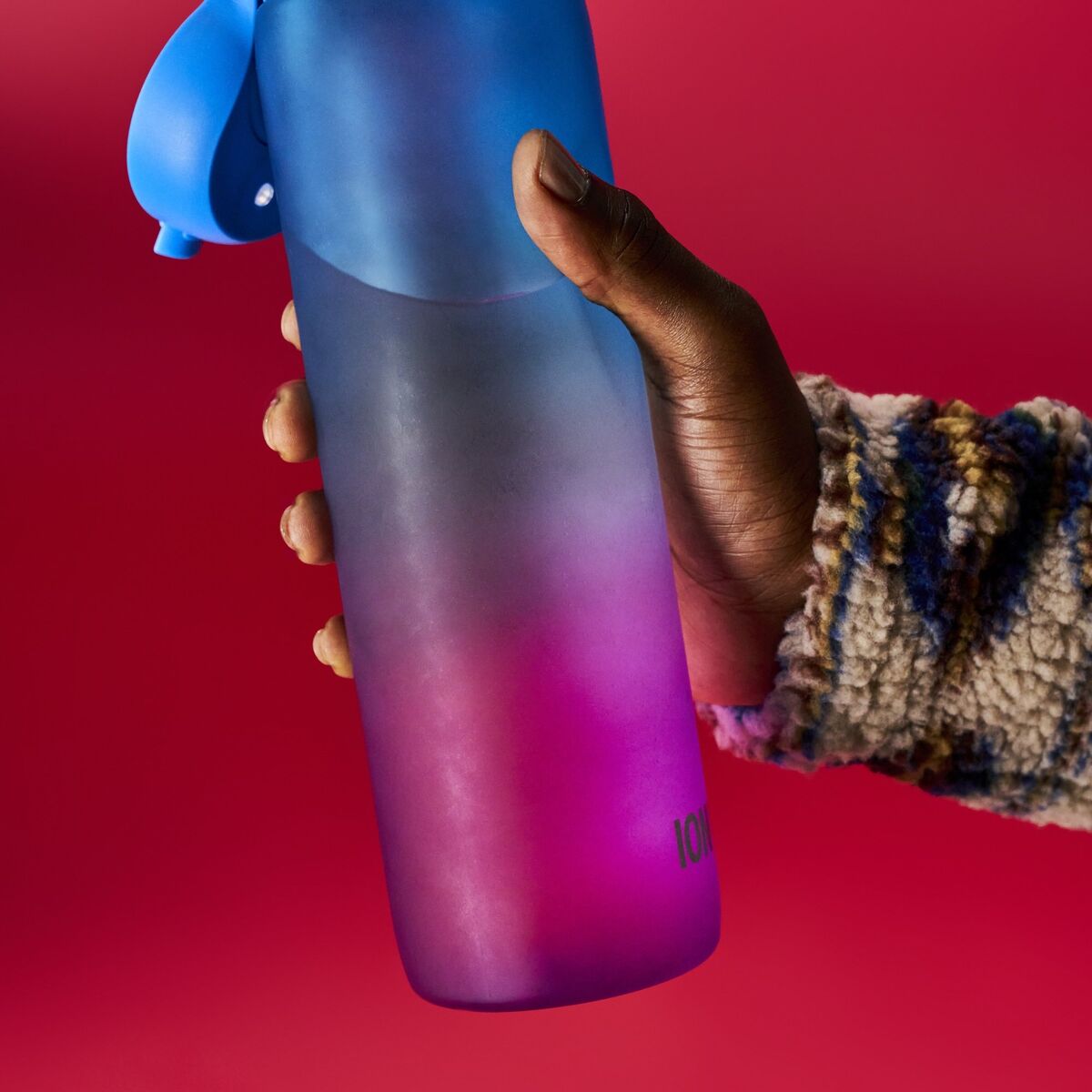 Motivational Bottle 1 liter, blue/pink