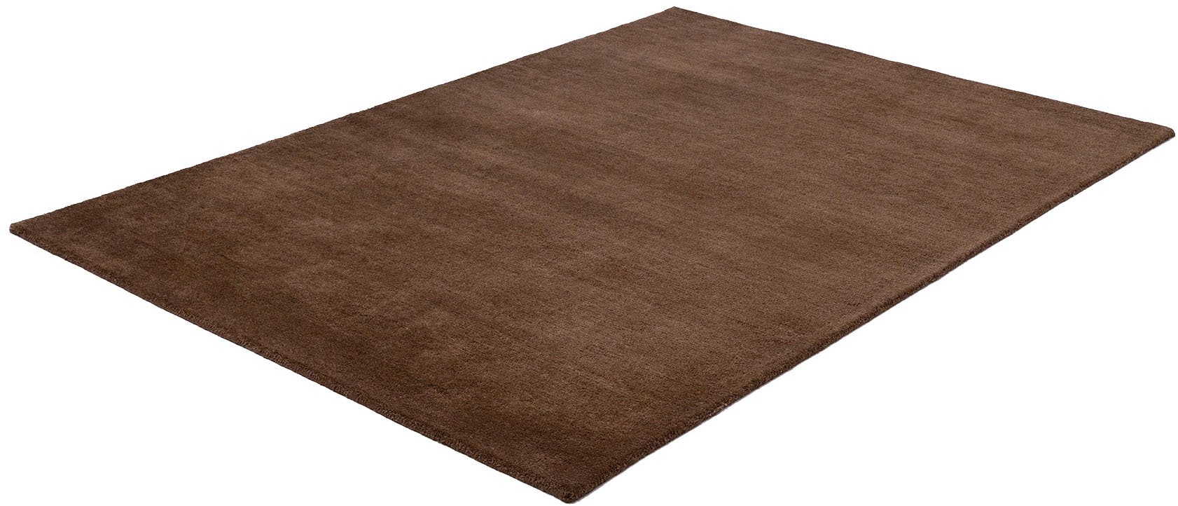 my home Wollteppich »Gabbo Natur, Handgefertigt, Teppich, reine Wolle, meliert« rechteckig 14 mm Höhe reine Wolle, Uni,handgewebt, Wohnzimmer, Schlafzimmer, Esszimmer