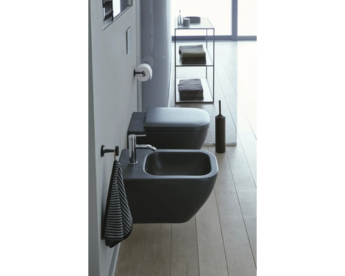 Bidet DURAVIT Happy D.2 antraciet mat wandmodel 2258151300