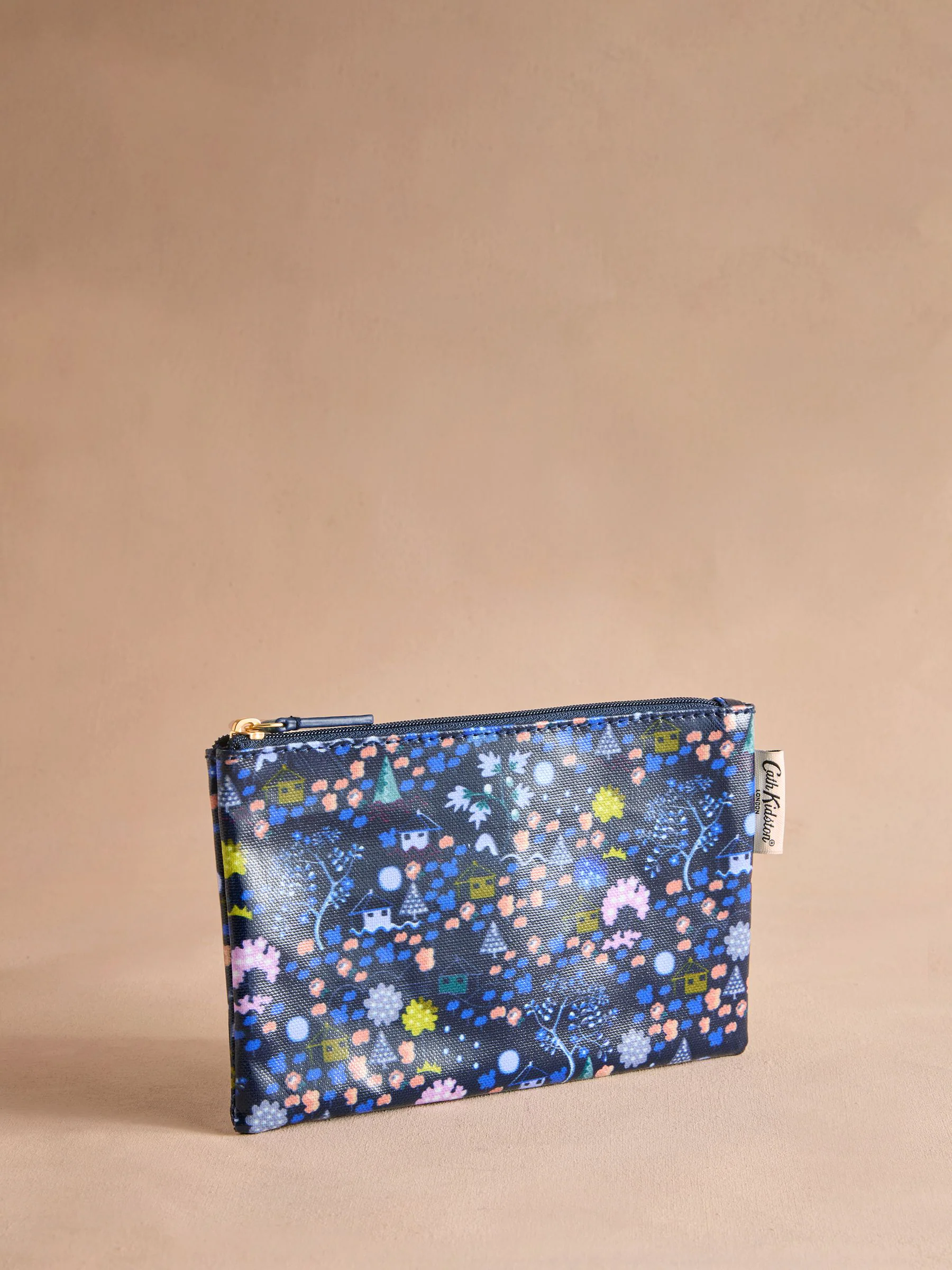 Navy Tiny Town - Cath Kidston - Portemonnee met rits