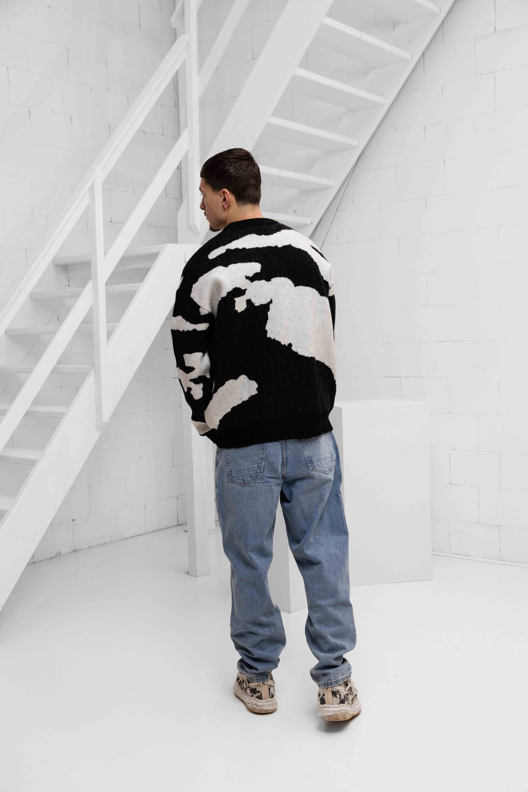 Equalité Camo Knit Sweater Heren Zwart/Grijs
