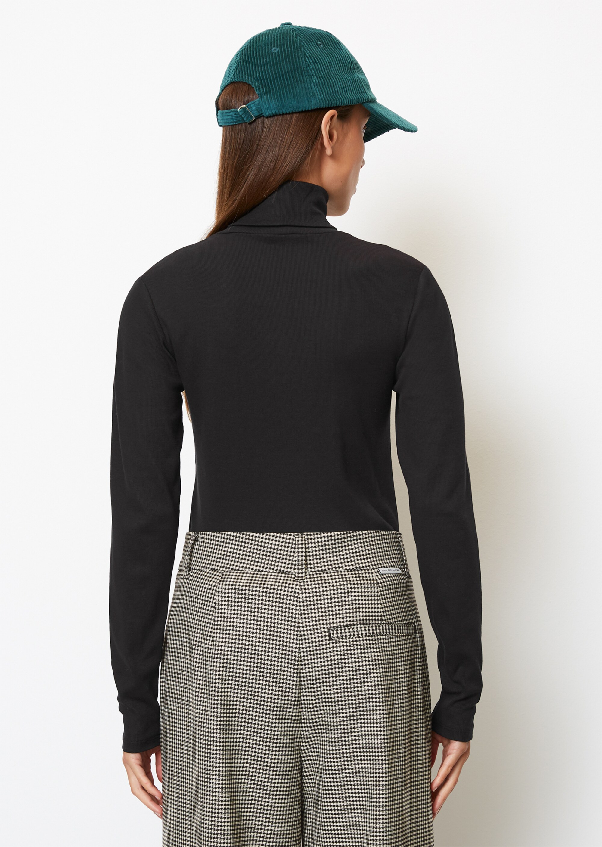 Turtleneck-Longsleeve aus Organic-Cotton-Rib-Jersey