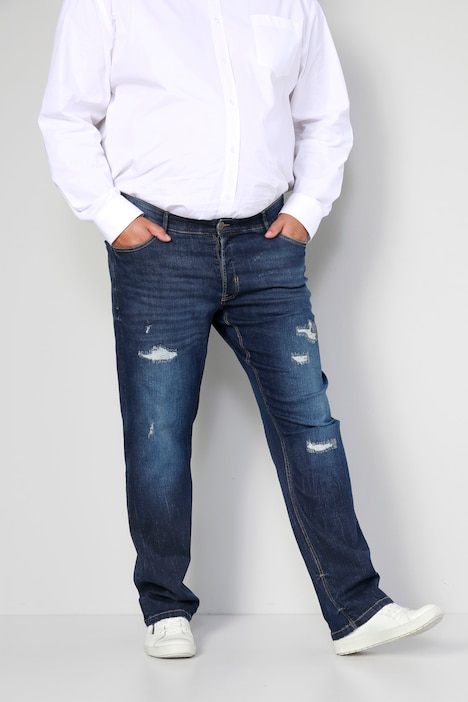 Boston Park Jeans, Bauchfit, 5-Pocket, leicht destroyed, bis 41