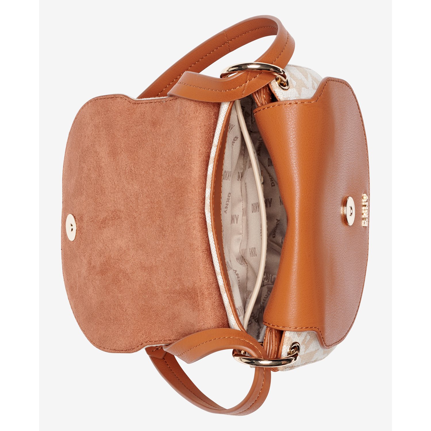 DKNY Gramercy Sm Flap Crossbody neutral/white/cognac