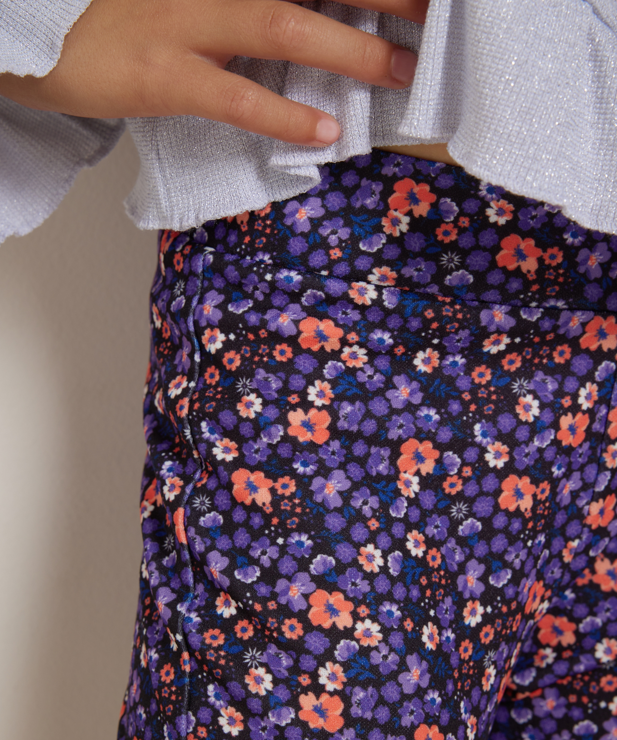 flared fit broek met print